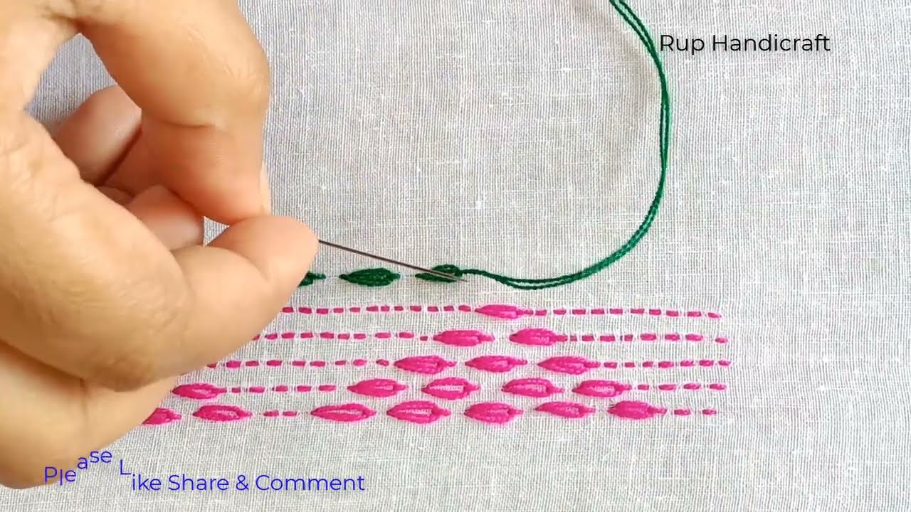 নকশী কাঁথা সেলাই !! Hand Embroidery Traditional Bangladeshi Nokshi Katha Stitch Tutorial #294