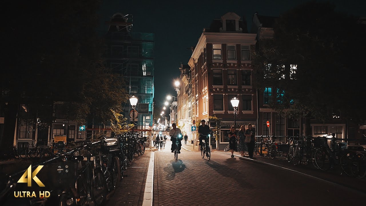 Summer Night Walk in Amsterdam &bull; Slow TV 4K