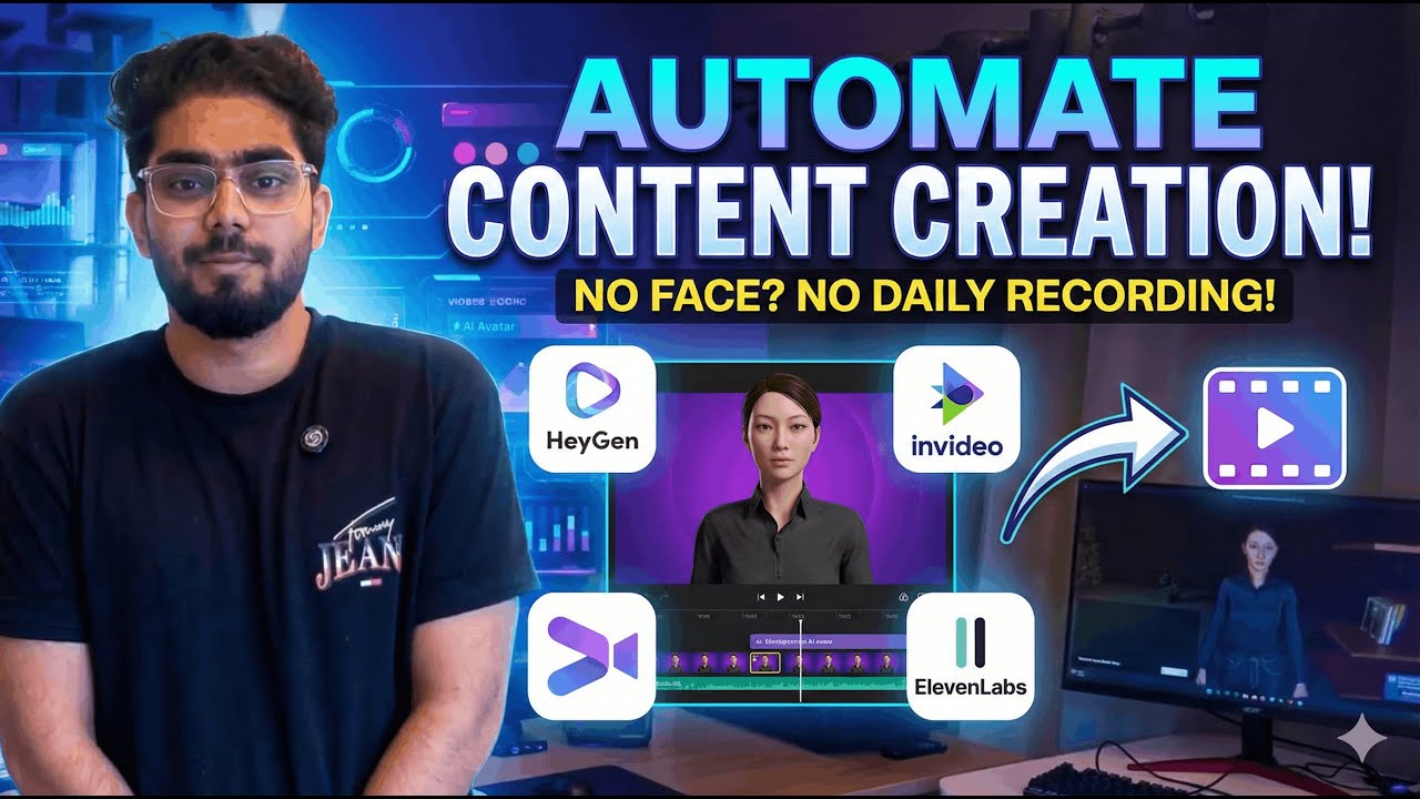 Ab Roz Video Record Mat Karo! 🛑 Automate Content Creation with AI (HeyGen, InVideo, ElevenLabs)
