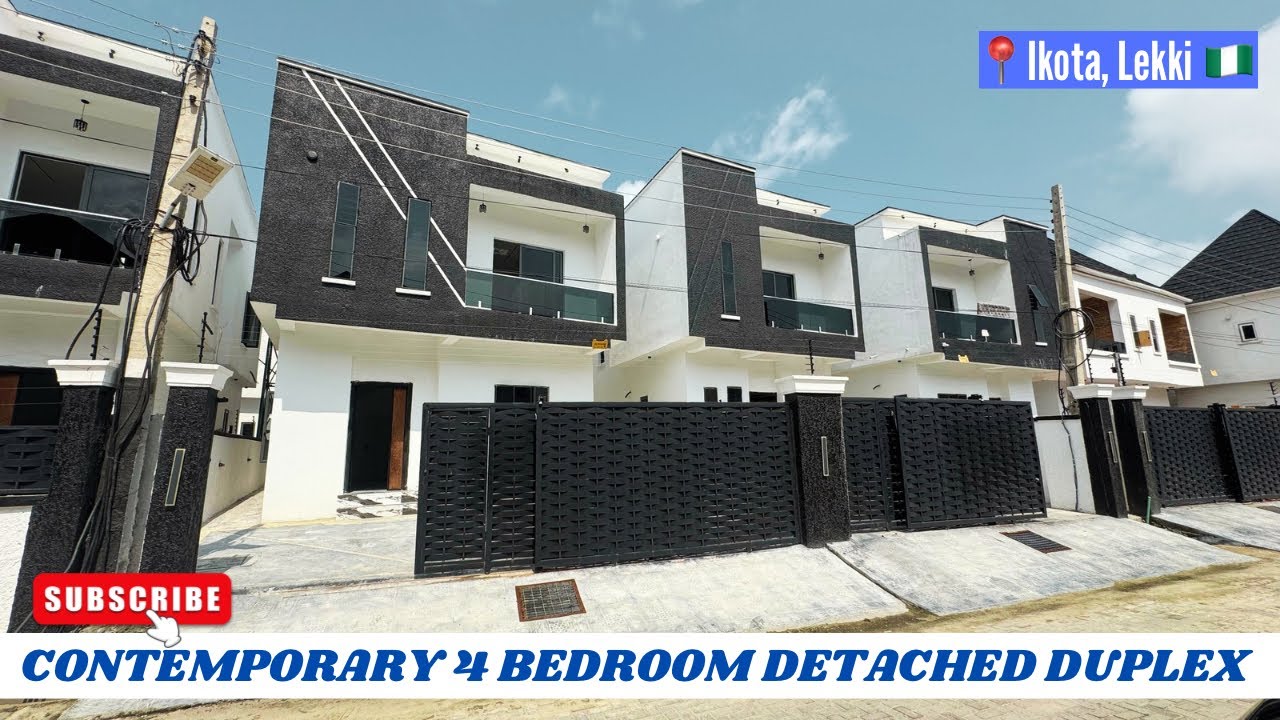 House for Sale in Lekki, Lagos Nigeria; Contemporary 4 Bedroom DETAC Duplex for sale in Ikota Lekki