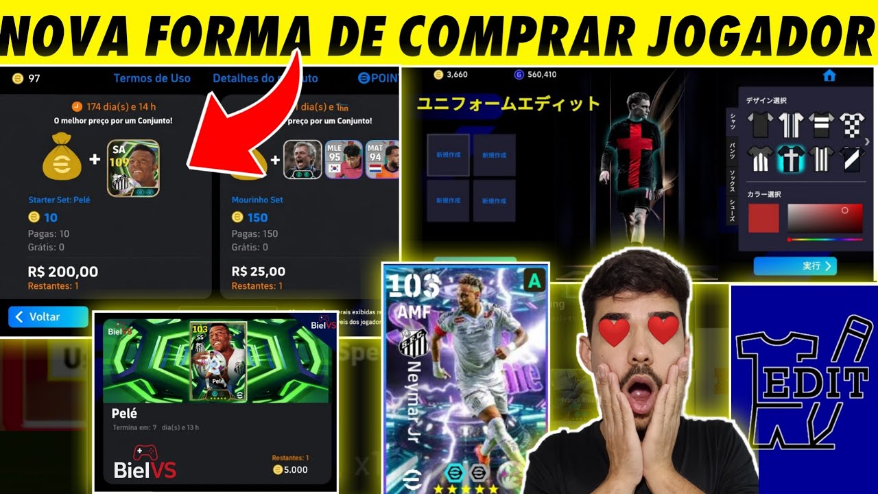 FIM das BOXs, Modo EDITOR e RESGATE do NEYMAR Blitz curle no efootball 2026 mobile