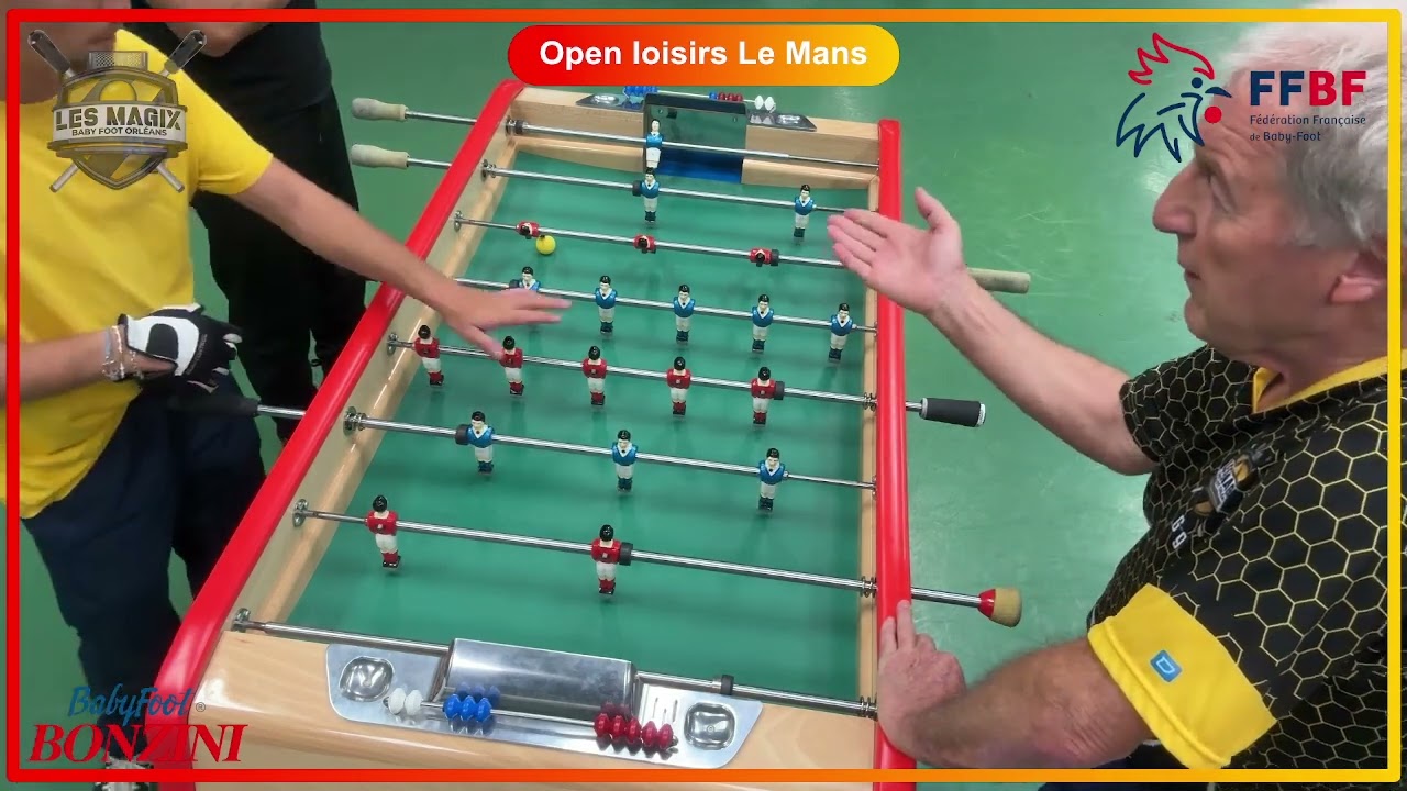 Baby-foot Open Loisirs Le Mans 4e match double BEAUVOIR.B et LOP.G vs MAYOL.L et AROUEL.A