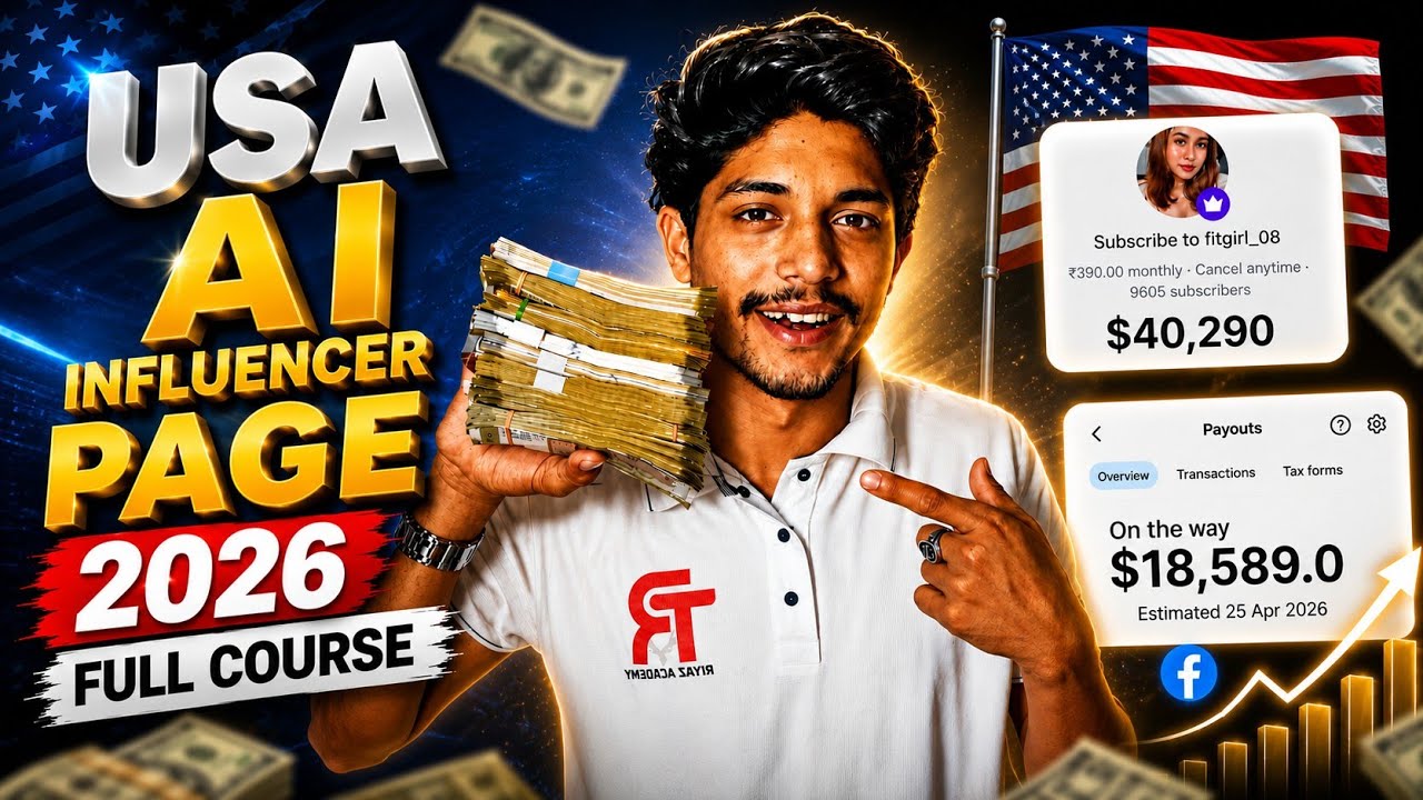USA Facebook AI Influencer Page Full Course 2026 🔥 | Complete Guide