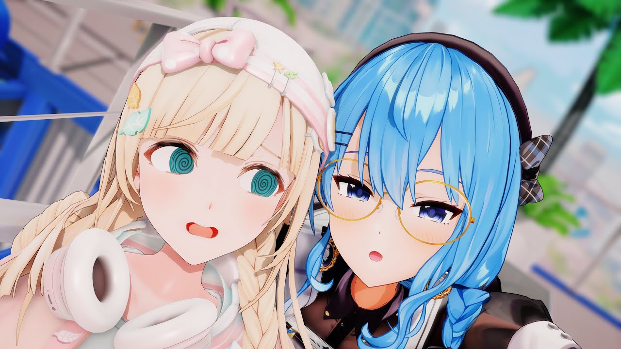 Iroha & Suisei at the coffee shop / いろはとすいせい、カフェにて