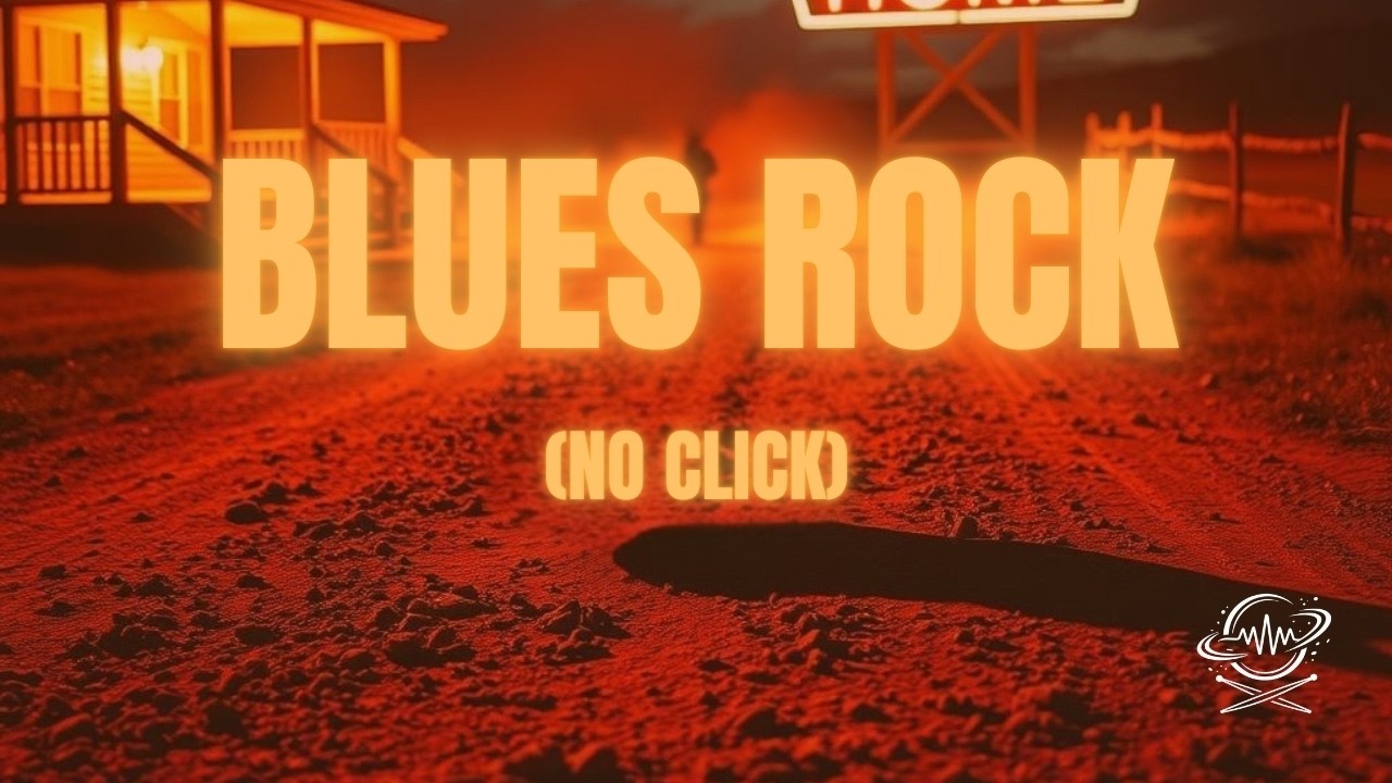 BLUES ROCK FOR DRUMMERS (84 BPM) DRUMLESS. No Click
