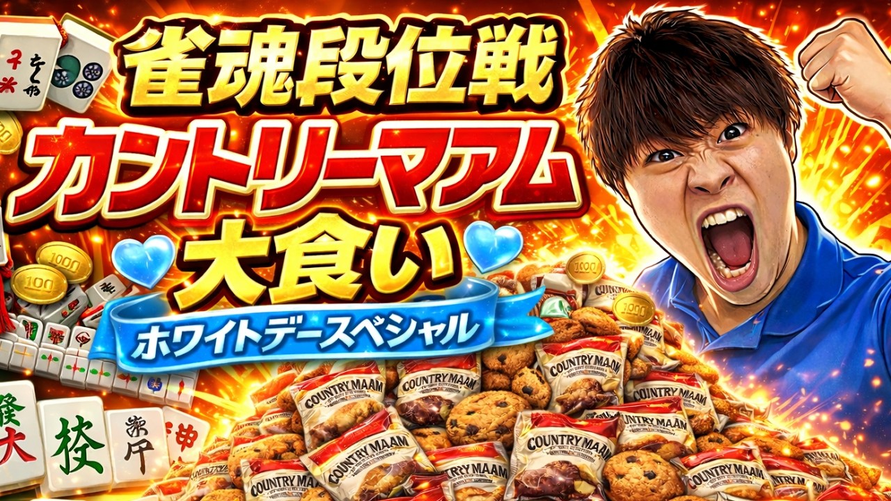 【雀魂】地獄のカントリーマーム50個大食い耐久段位戦配信！！