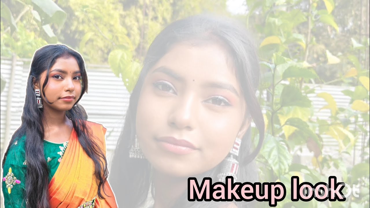 Saraswati Puja simple makeup look 🎀♥️