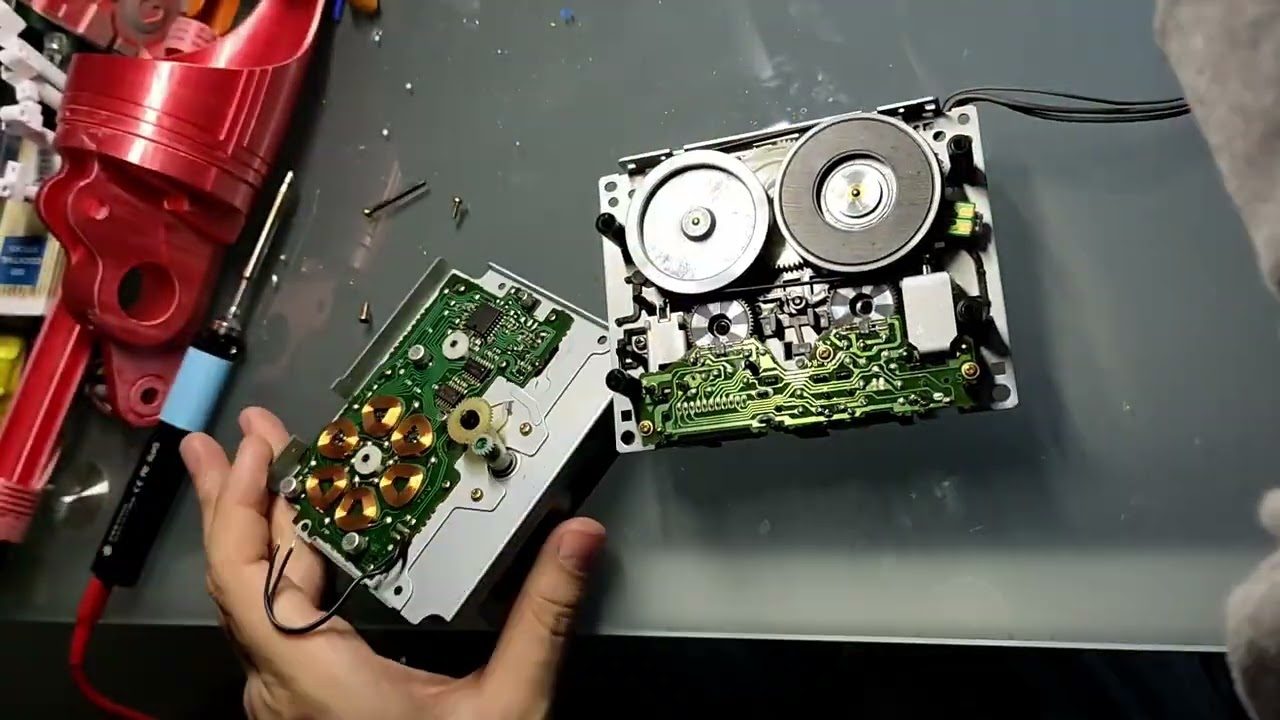 Servicing a Technics RS-BX808 cassette recordrer mechanism