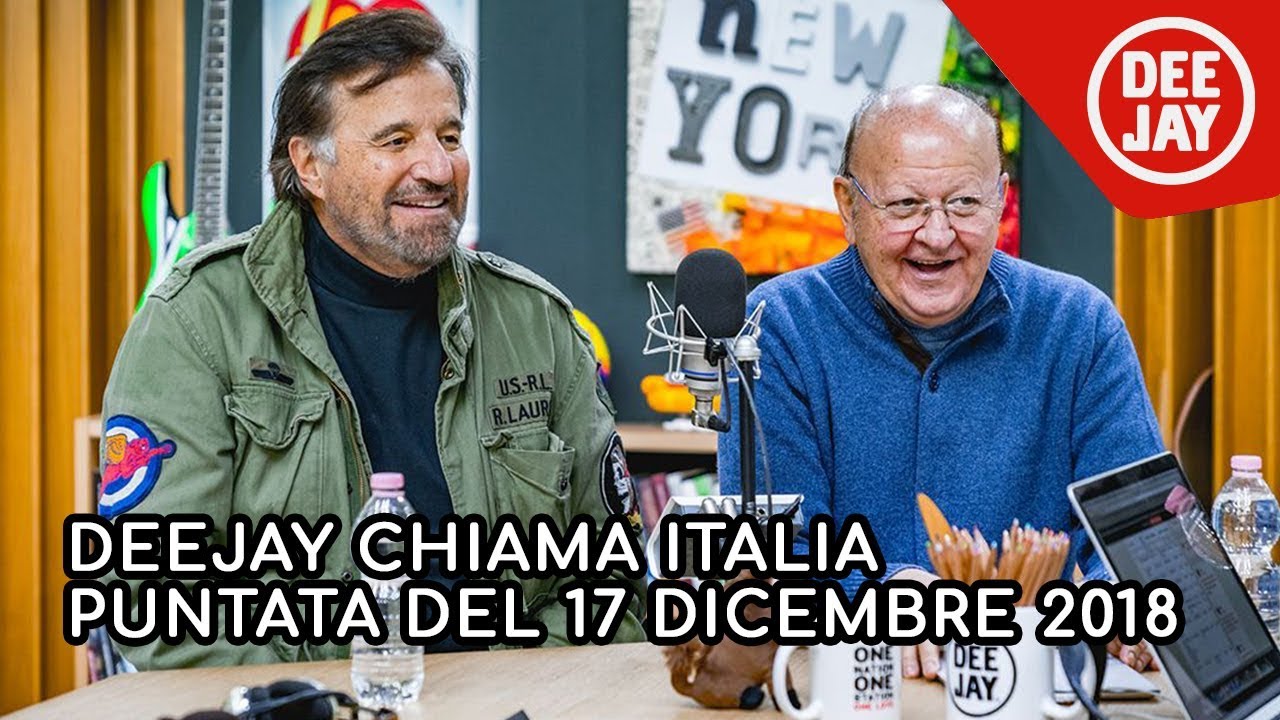 Deejay Chiama Italia, puntata del 17 dicembre 2018: ospiti Boldi e De Sica