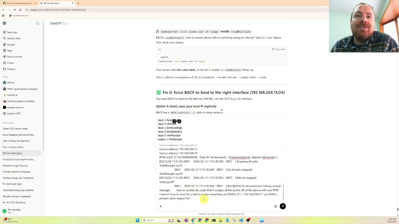 Day 9 – Vibe coding BAC0 RPM for the Checkpoint 2