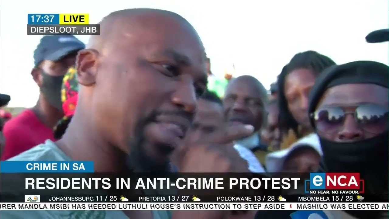 Operation Dudula leader addresses Diepsloot anti-crime protest