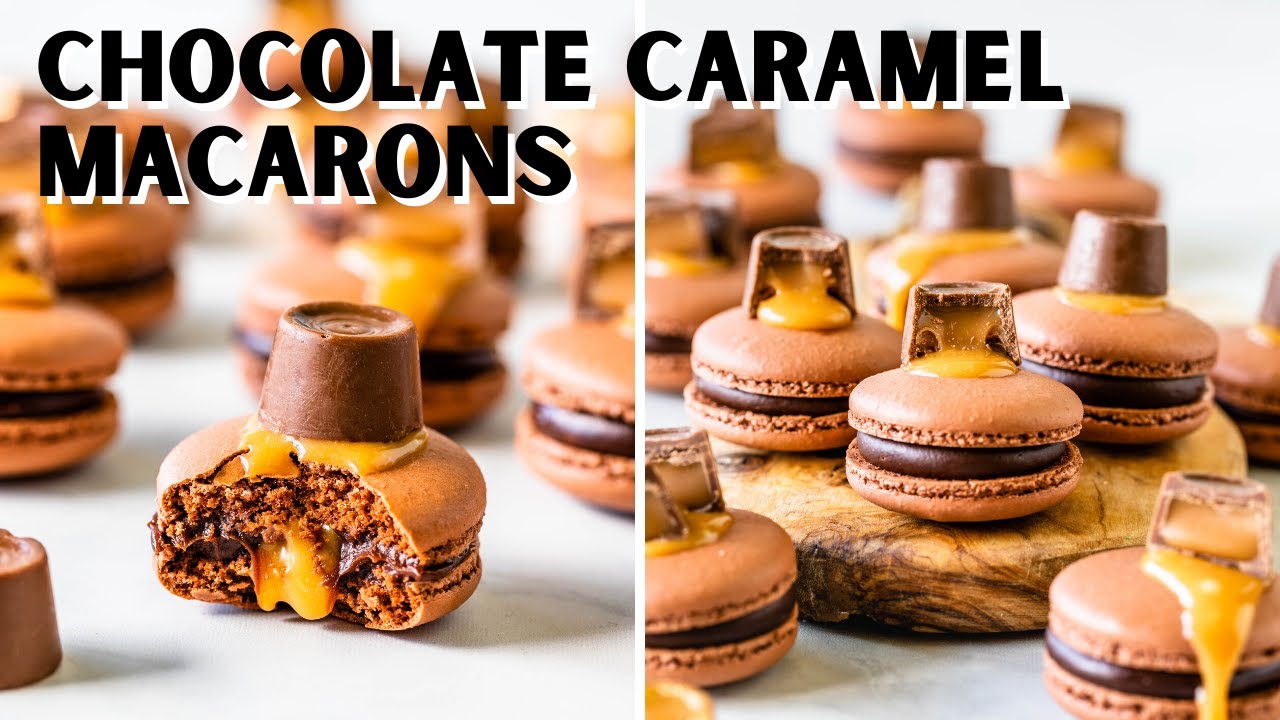 Chocolate Caramel Macarons
