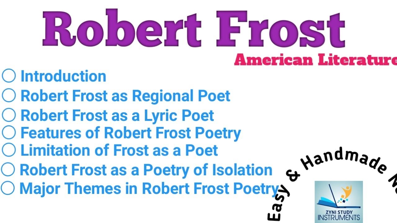 Robert Frost | Most Important Questions | Fequently Asking Questions | zyni study instruments