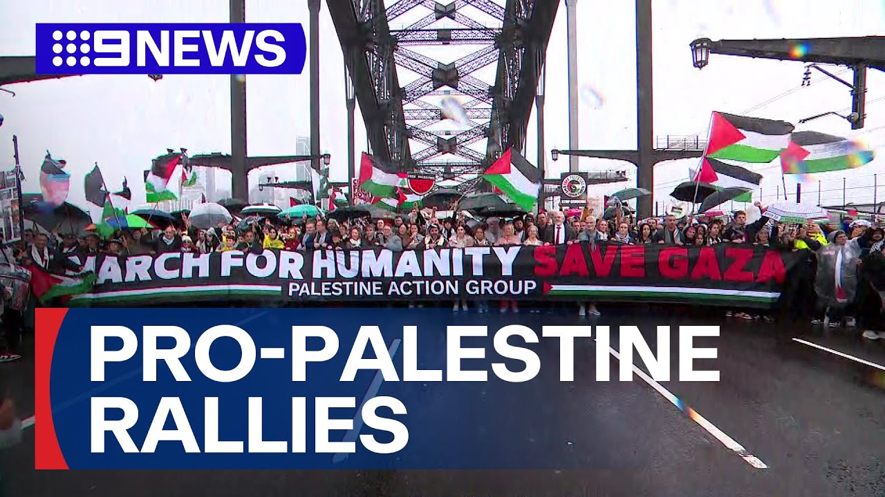 Pro-Palestinian protests across Australia | 9 News Australia