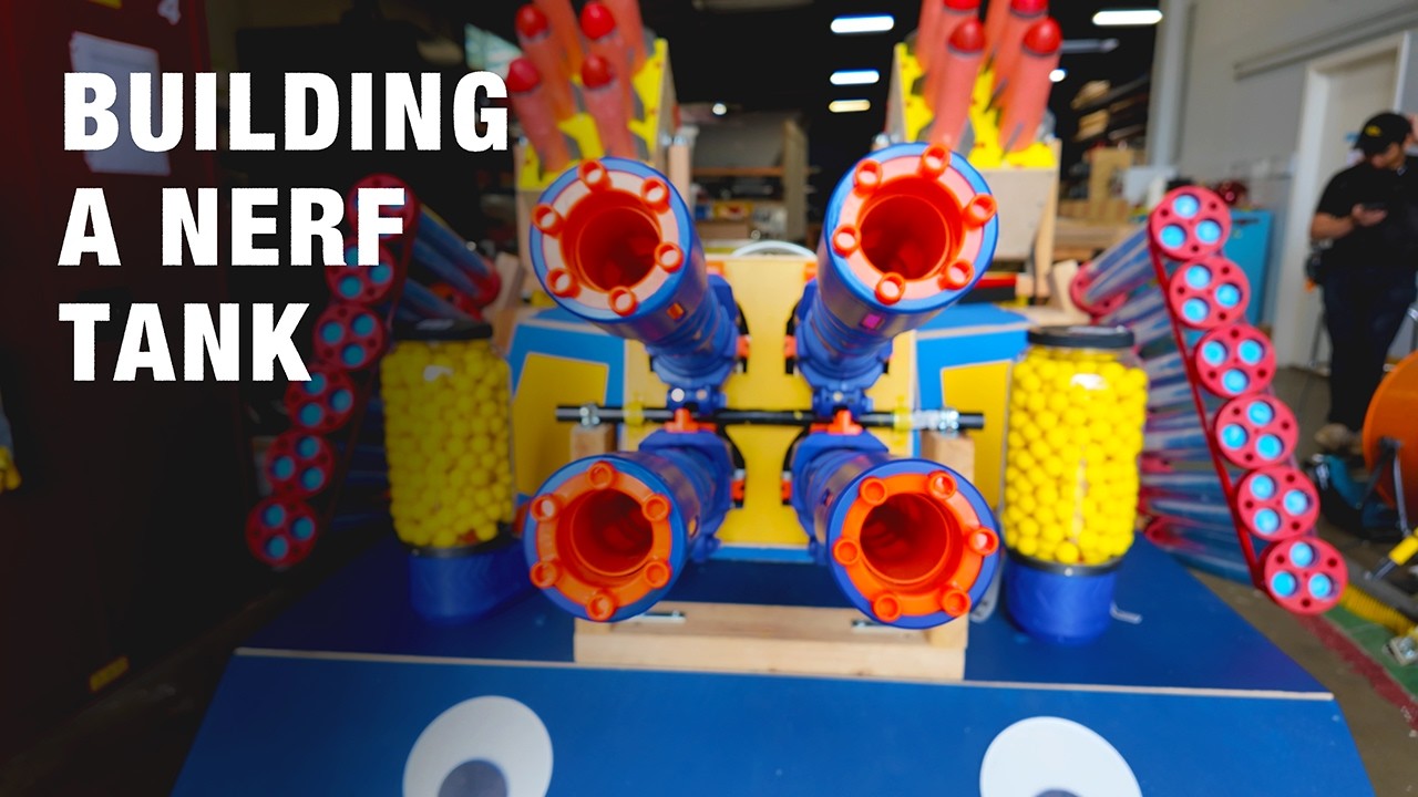 Creating the ULTIMATE nerf tank with Mark Rober!