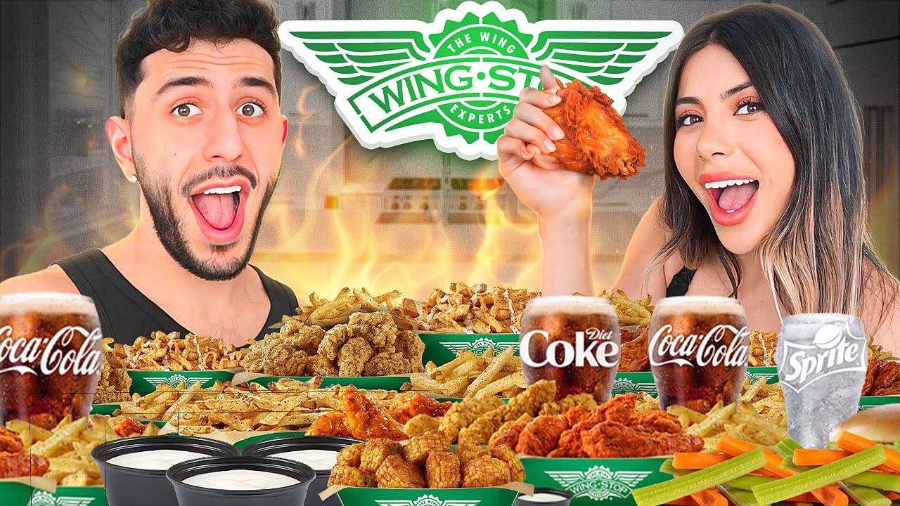 Eating the ENTIRE Wingstop Menu! 10,000 CALORIE MUKBANG