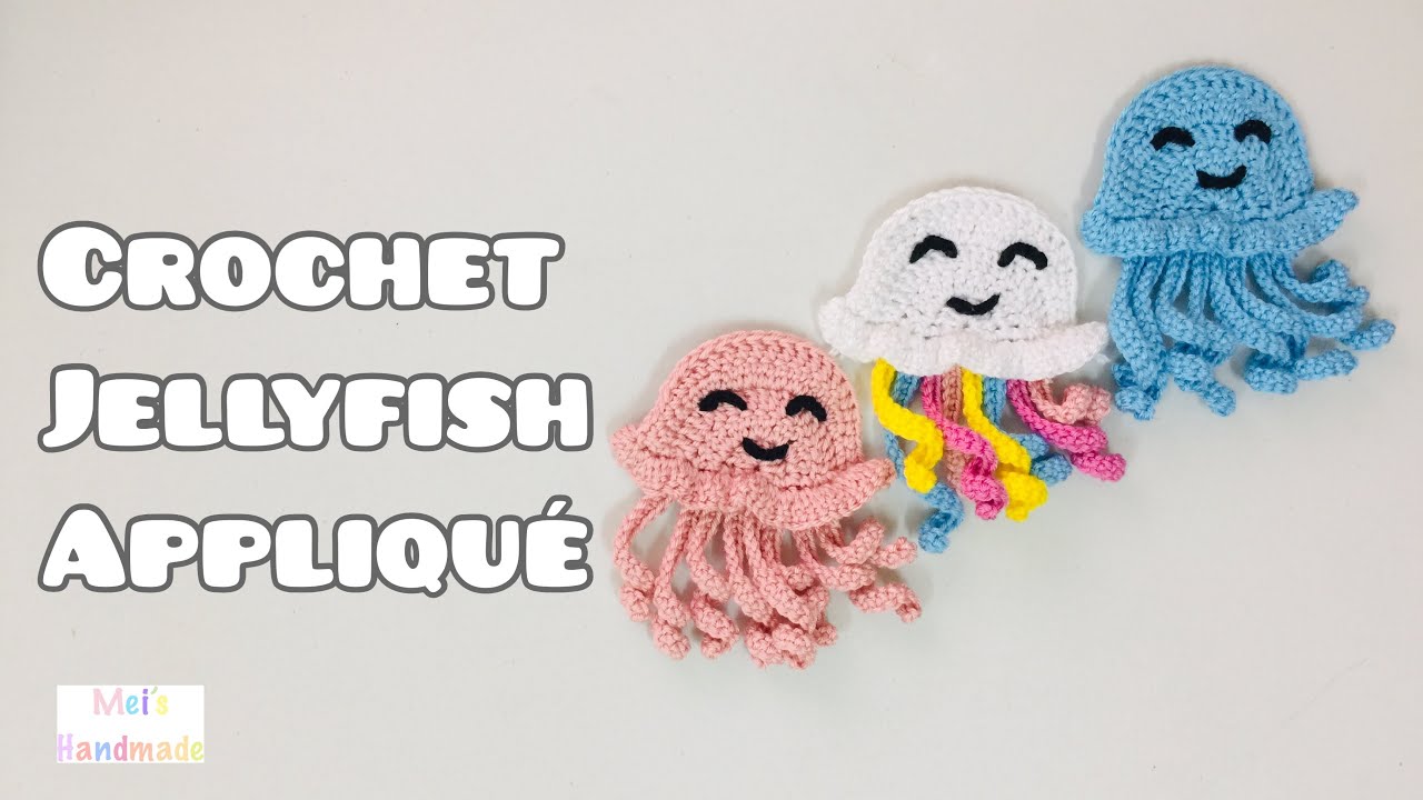 Crochet Jellyfish Appliqué