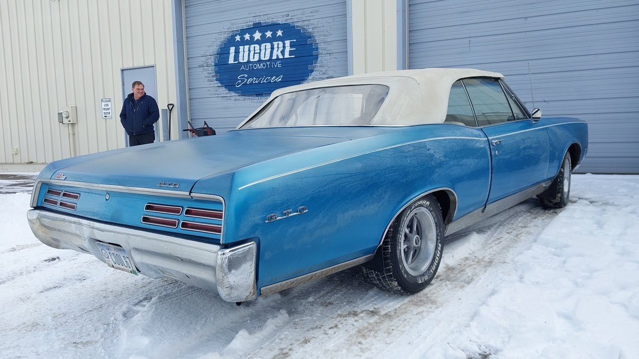 Прекрасный синий кабриолет GTO 1967 года выпуска, сохранившийся в отличном состоянии! ПЕРВЫЙ ВЗГЛЯД!