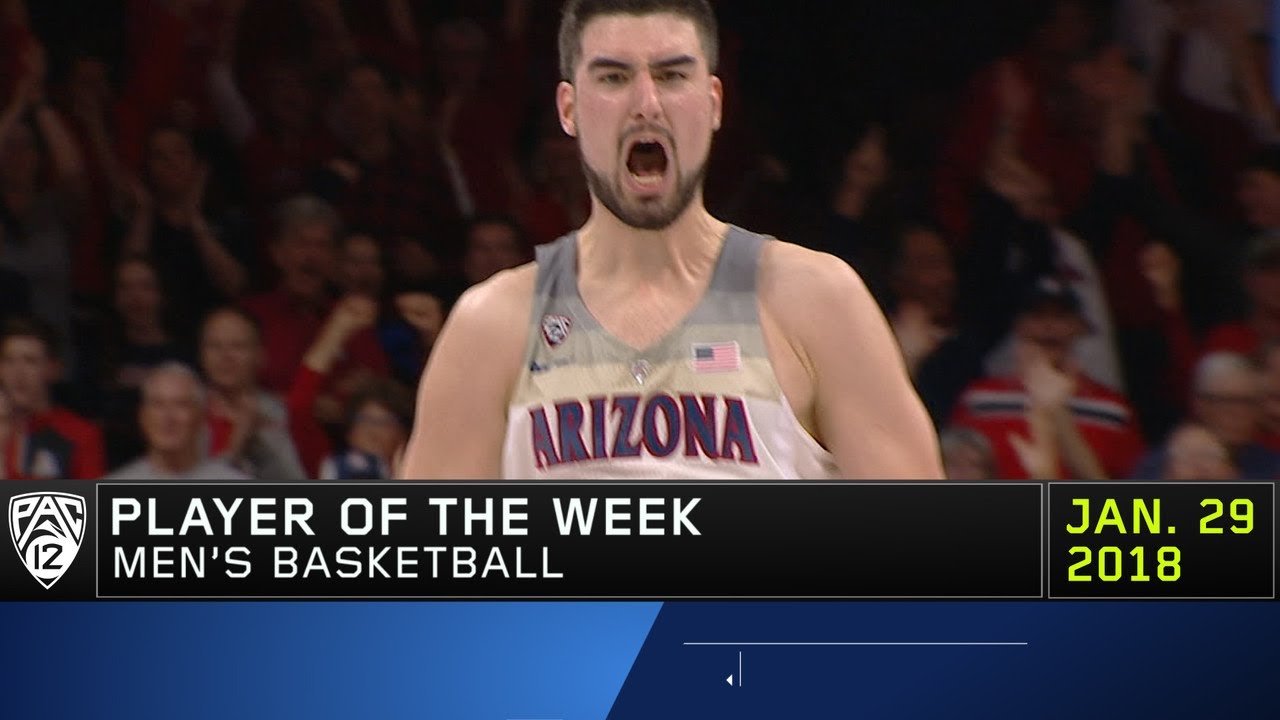 Arizona's Dusan Ristic named Pac-12 Men's Basketball Player of the Week