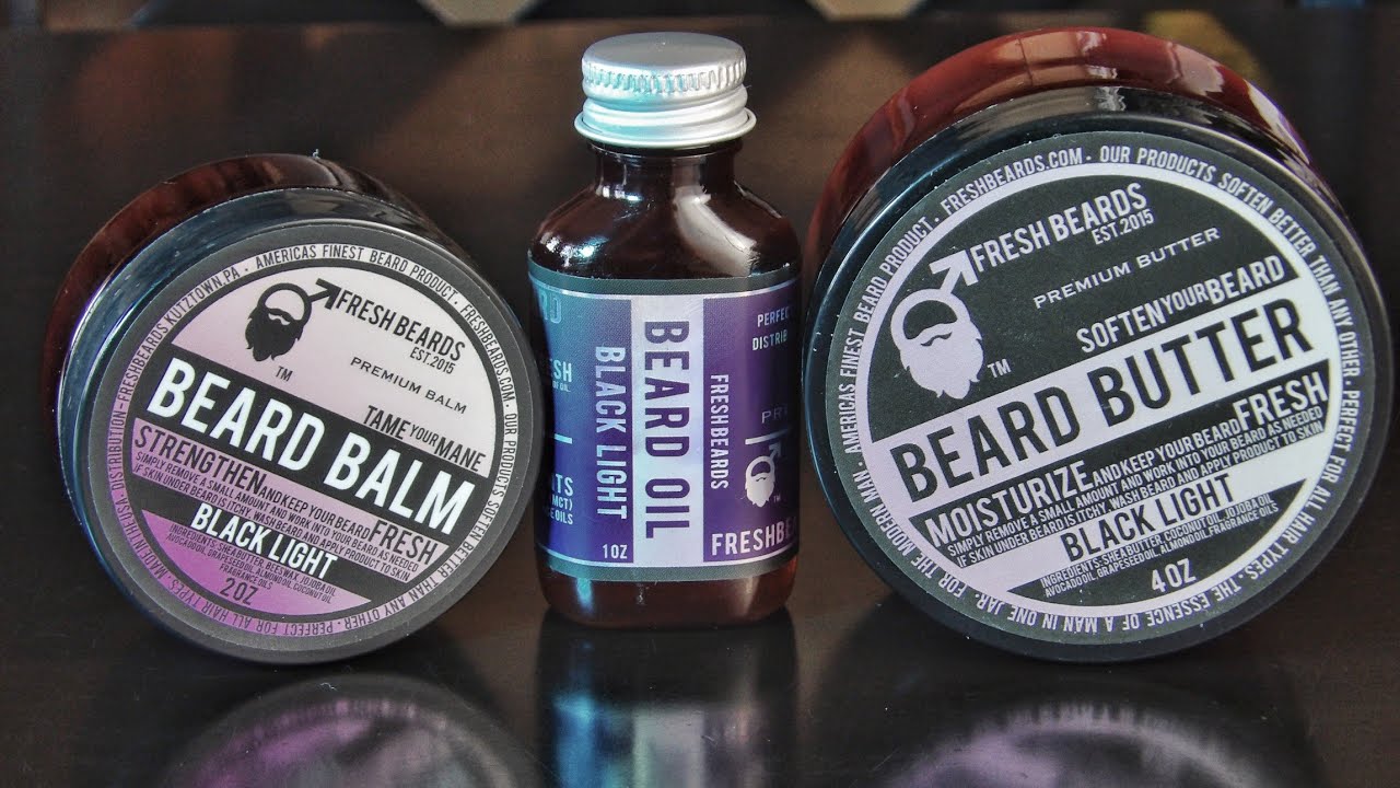 Fresh Beards Review | Black Light Trio | Beard Oil, Balm, and Butter
