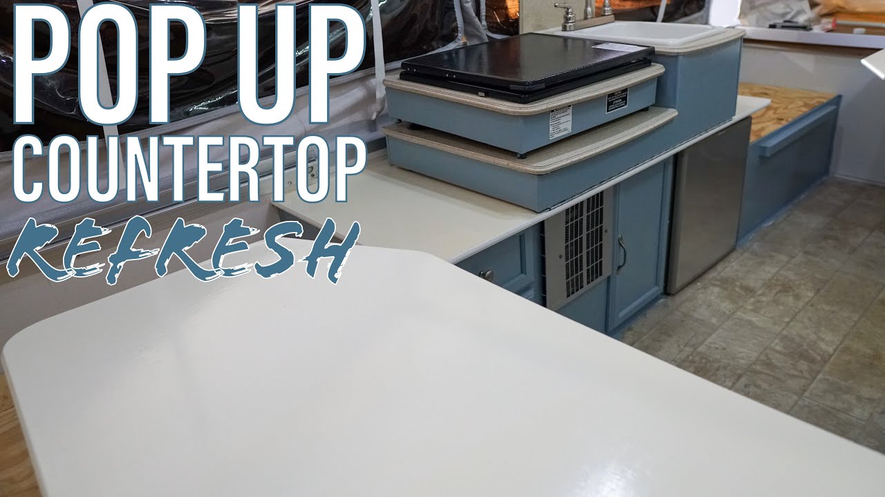 Pop Up Camper COUNTERTOP Refresh (How-to) | The Free Pop Up Camper Renovation | Part Eight