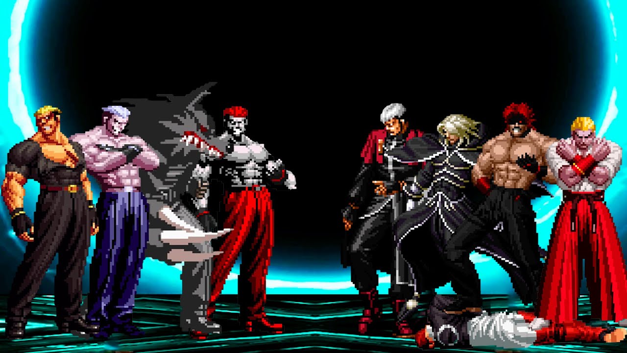 [KOF Mugen] Команда Рюдзи Ямадзаки против команды KOF Bosses