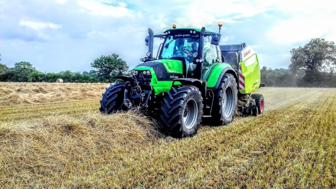 Pressage de foin 2018 | Deutz-Fahr 6160 ttv | Claas Variant 485 RC