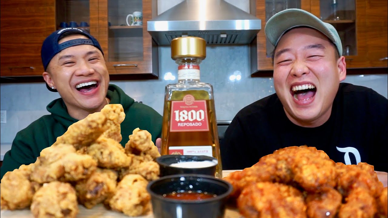 Eminem Vs. Nick Cannon - Korean Fried Chicken vs American Fried Chicken - MukBang with David So