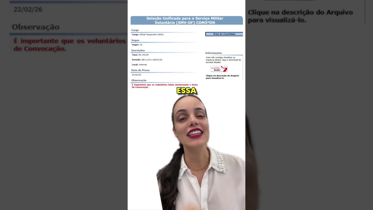 EDITAL CONFIRMADO: SMV/RM2 2026 Marinha
