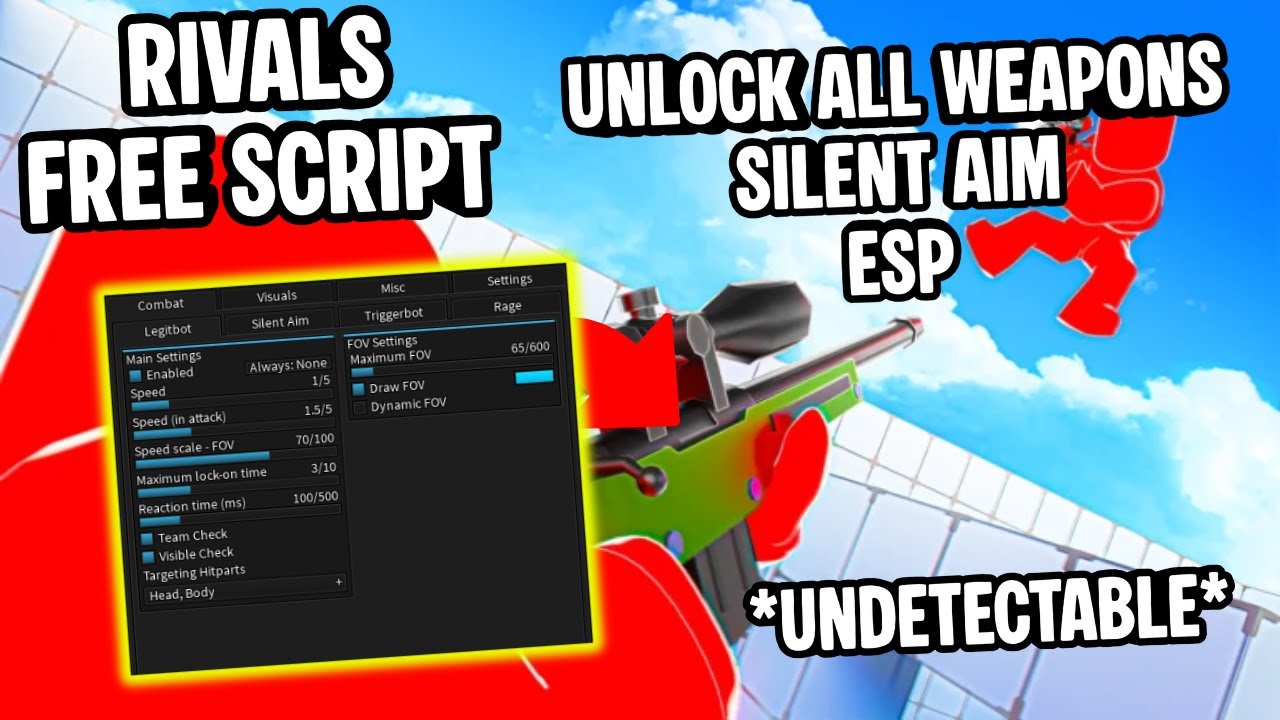 Rivals Script GUI *WORKING* | Unlock All Weapons, Silent Aim, ESP, Aimbot | Mobile & PC | *OP*