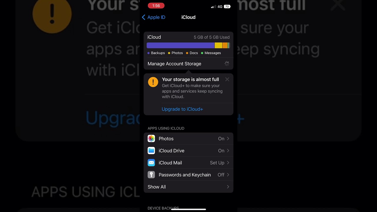 Clear iCloud Storage(iPhone)