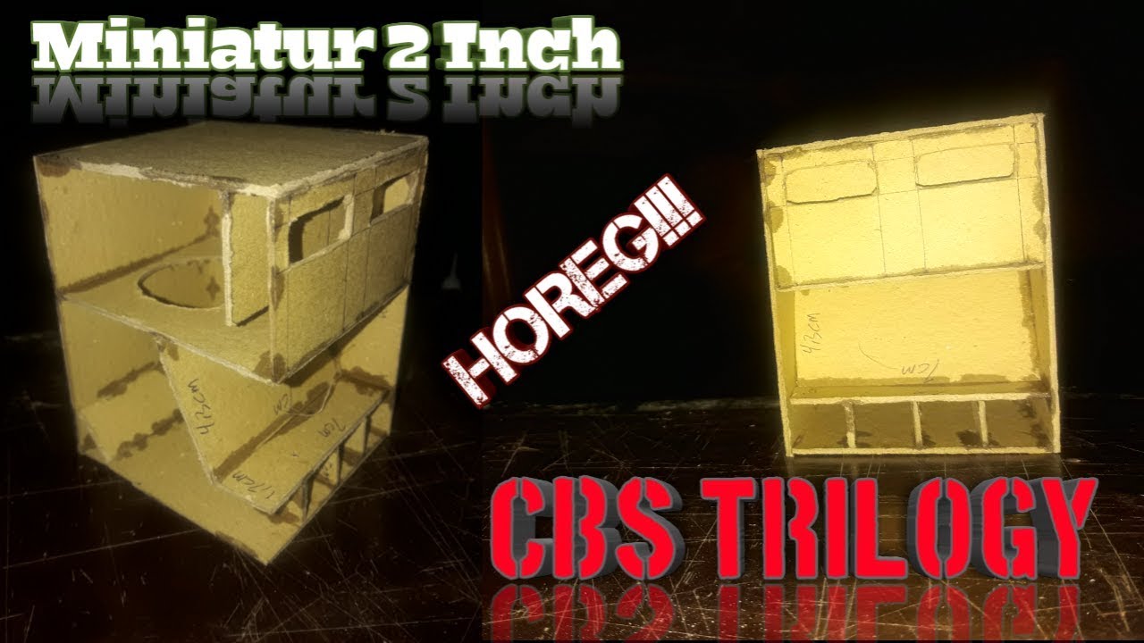 Miniatur CBS Trilogy : Tutorial ; 2 Inch Bahan Karton Board