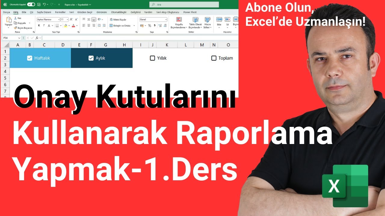 Excel'de Onay Kutularını Kullanarak Raporlama Yapma 