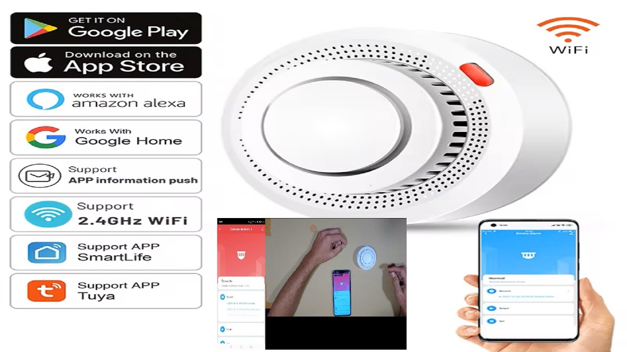 DETECTOR (ALARMA) HUMO (INCENDIO) WIFI TUYA SMART LIFE. Funcionamiento y prueba. ALUMNOS 24-25
