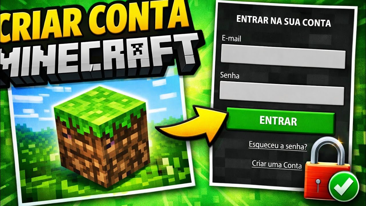 Como CRIAR conta no Minecraft (RÁPIDO e SEM ERRO)