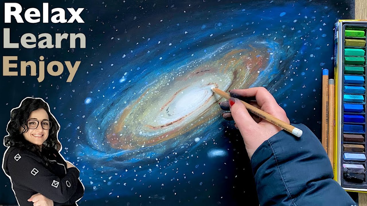 How to draw a Milky Way Galaxy - unintentional ASMR