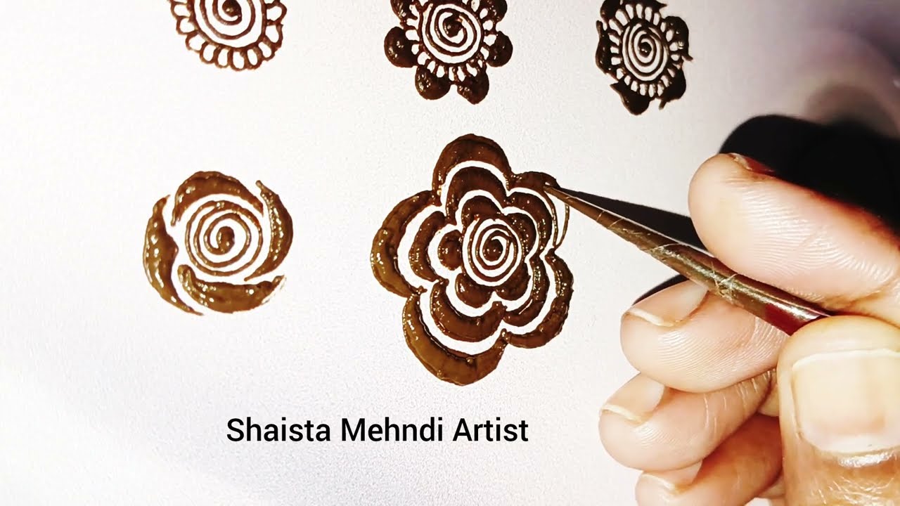 Henna mehndi design basic flower | #trending #viral #artist #youtube #henna #mehndi #art #viralvideo