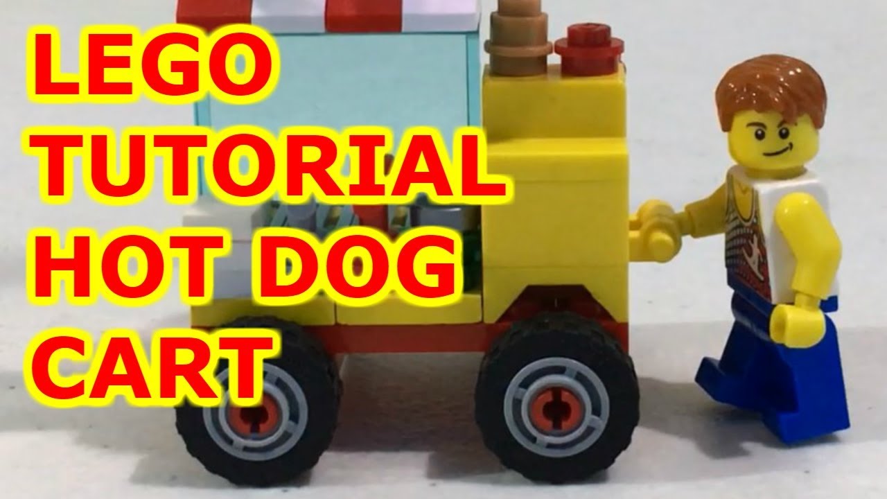 LEGO Tutorial How to Build a LEGO Hot Dog Cart