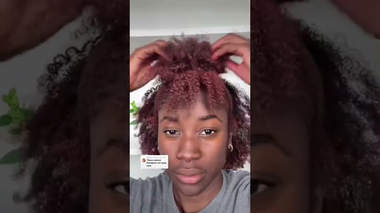 Half up half down hairstyle on type 4 hair