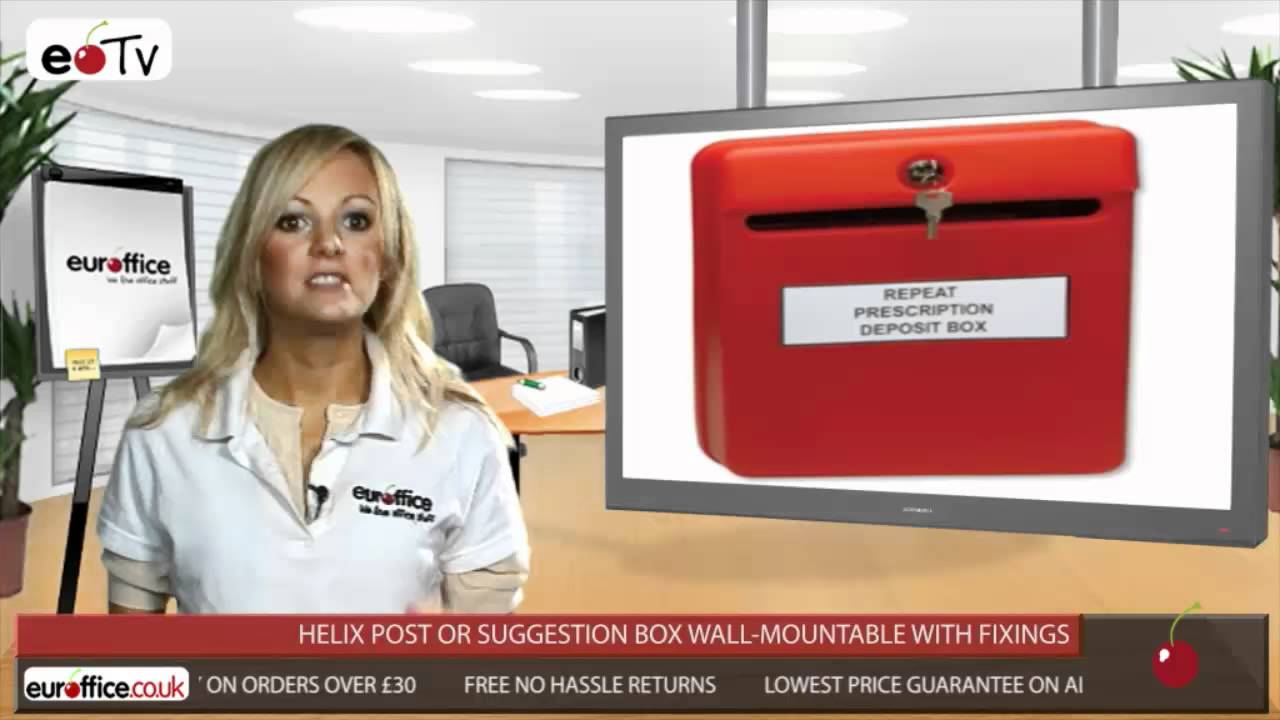 Helix Post or Suggestion Box Wall-mountable with Fixings
