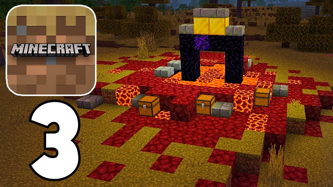 Minecraft Trial 1.19 - Survival Gameplay Part 3 - NETHER PORTAL WITH THE NEW UPDATE!! - 2022