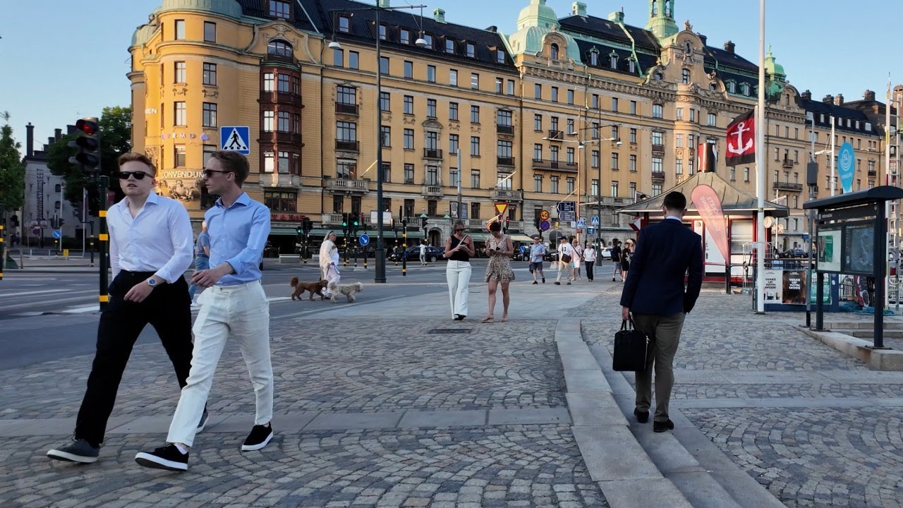 Stockholm, Sweden - Evning City Walk Tour | Summer Vibes! - 4K