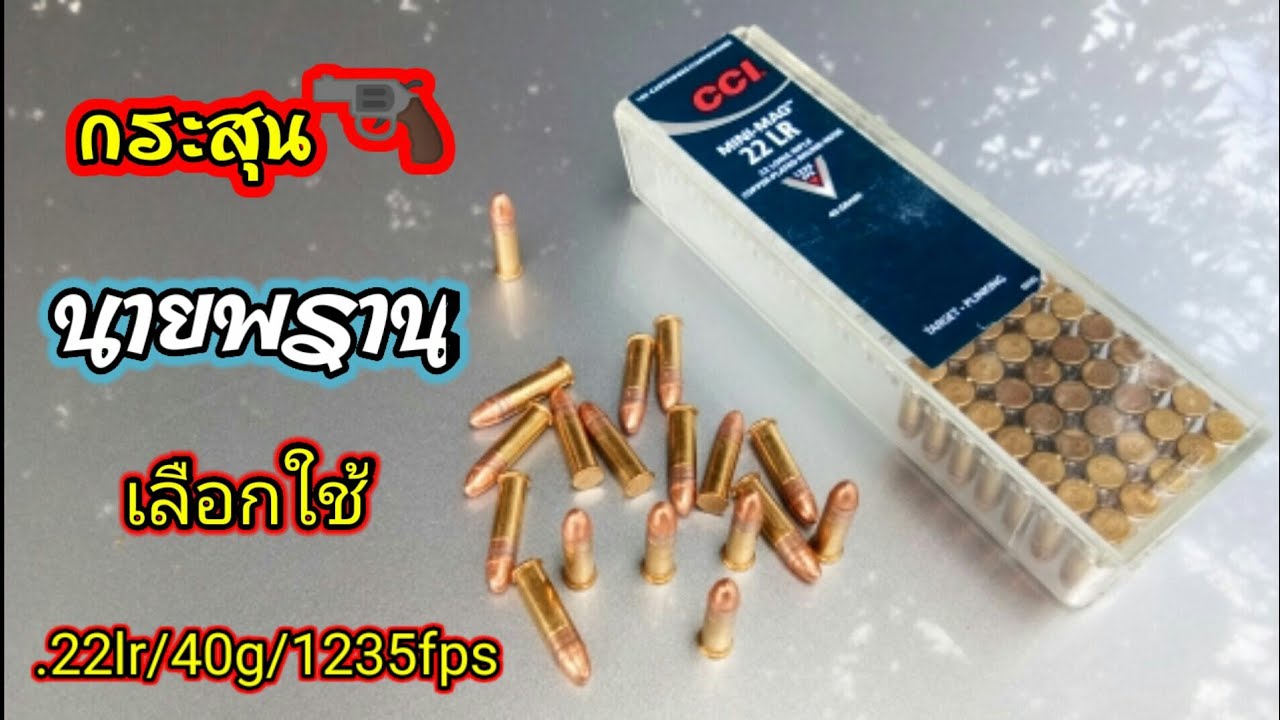 กระสุน.22lr ซีซีไอCCI mini-mag หัวตะกั่วเคลือบทองแดง(หัวตัน) โดย พรานเกษตร hunting