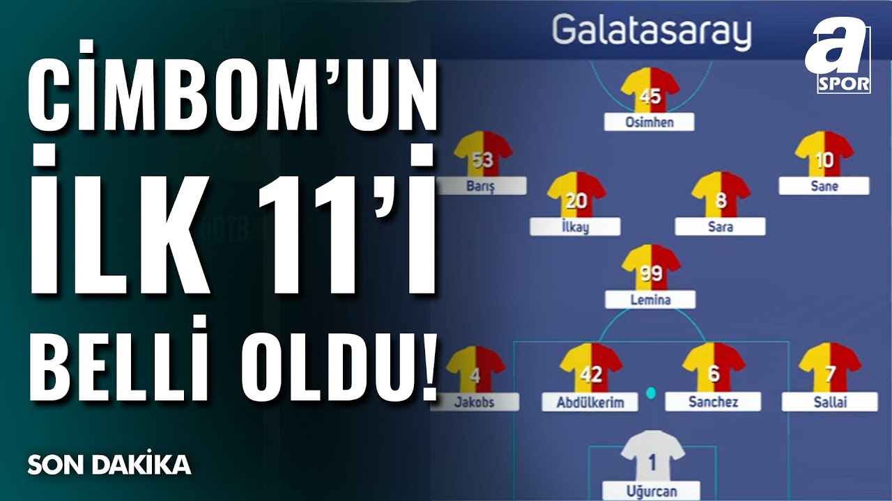 Galatasaray'ın Manchester City Karşısında İlk 11'i Belli Oldu!