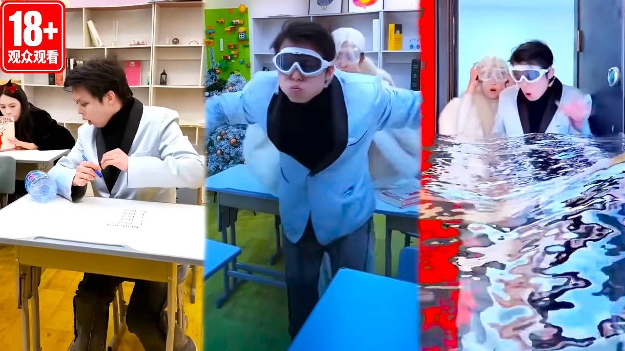 Oh My God, The Clown Knocked Over The Water Bottle And Flooded The Classroom!