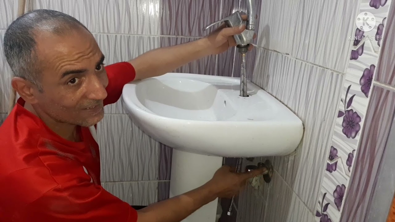 @MHTREF-yh4wb2zi1z خطواط تغير وصلة خلاط حوض الوش ‎Wash basin mixer connection ‎@Plumbing Professional
