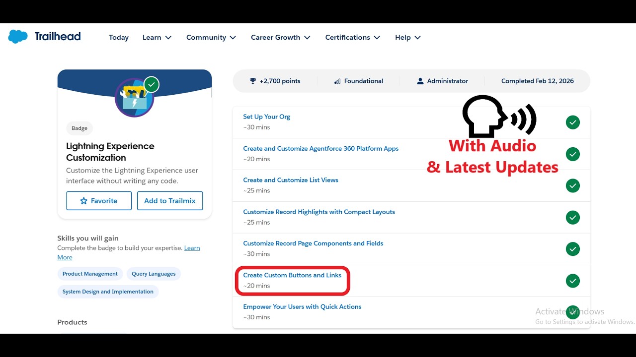 Create Custom Buttons and Links | Lightning Experience Customization | Trailhead | Salesforce