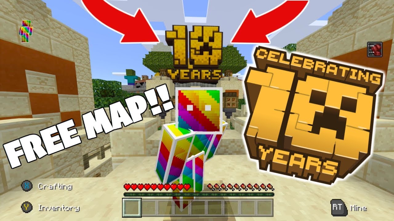 Minecraft 10 Year Anniversary FREE MAP *Map Tour*