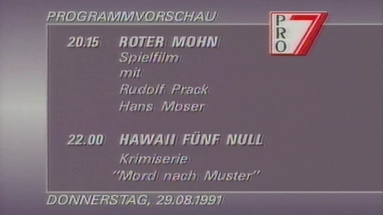 Pro7 - Programmtafel (1991)