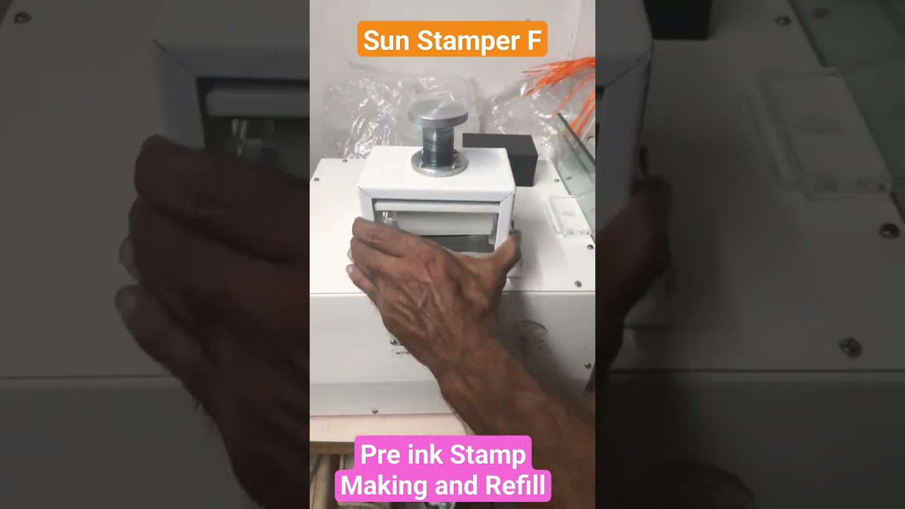 Sun Stamper ink, how to make Sun Stamp F #preinkstamp #sunstamp #viral #shorts